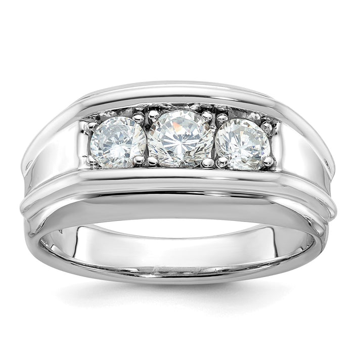 14k White Gold IBGoodman Men's Diamond Ring Mounting (B63174-4W)