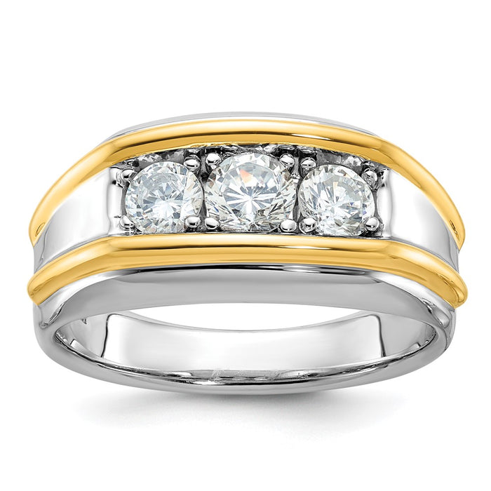 14k Two-tone IBGoodman Men's Diamond Ring Mounting (B63174-4WY)