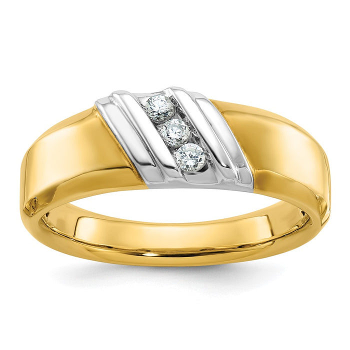 IBGoodman 14k Two-tone Polished Men's Ring Mounting (B63239-4YW)