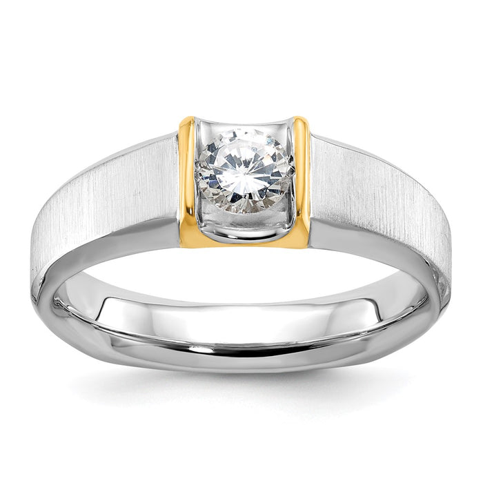 14k Two-tone IBGoodman Men's Diamond Ring Mounting (B63258-4WY)