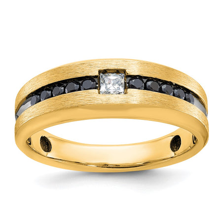 10k Yellow Gold IBGoodman Men's Polished and Brushed Diamond Ring Mounting (B63819-0Y)