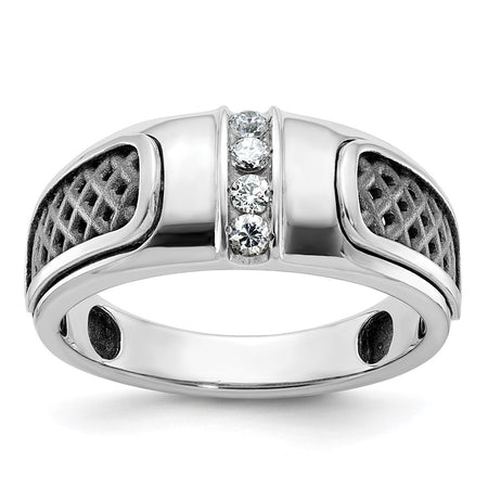 14k White Gold IBGoodman Men's Diamond Ring Mounting (B63978-4W)