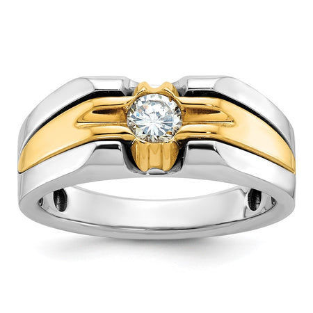14k Two-tone IBGoodman Men's Diamond Ring Mounting (B63987-4WY)