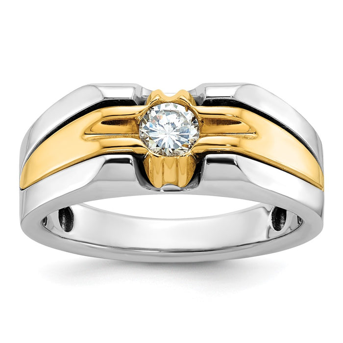 14k Two-tone IBGoodman Men's Diamond Ring Mounting (B63987-4WY)