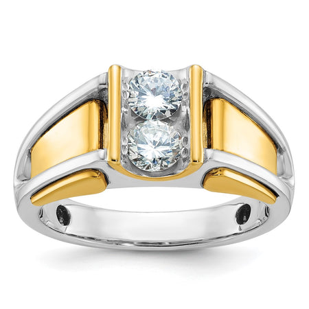 14k Two-tone IBGoodman Men's Diamond Ring Mounting (B64065-4WY)