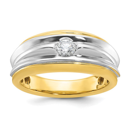 14k Two-tone IBGoodman Men's Diamond Ring Mounting (B64092-4YW)
