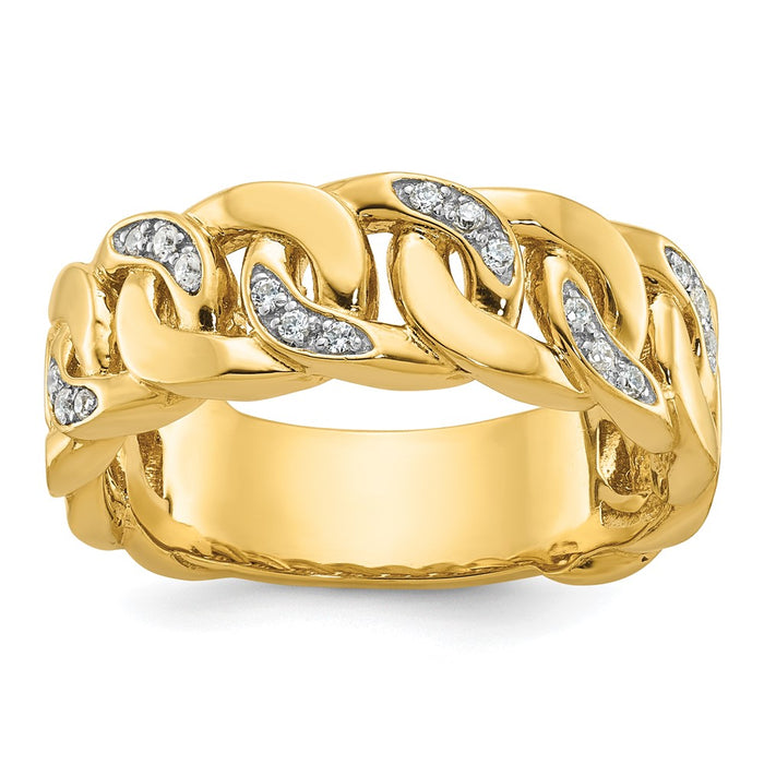 14k IBGoodman Men's Link Design Diamond Ring Mounting (B64183-4Y)