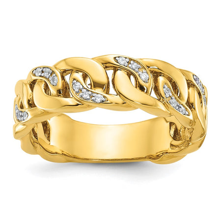 14k IBGoodman Men's Link Design Diamond Ring Mounting (B64185-4Y)