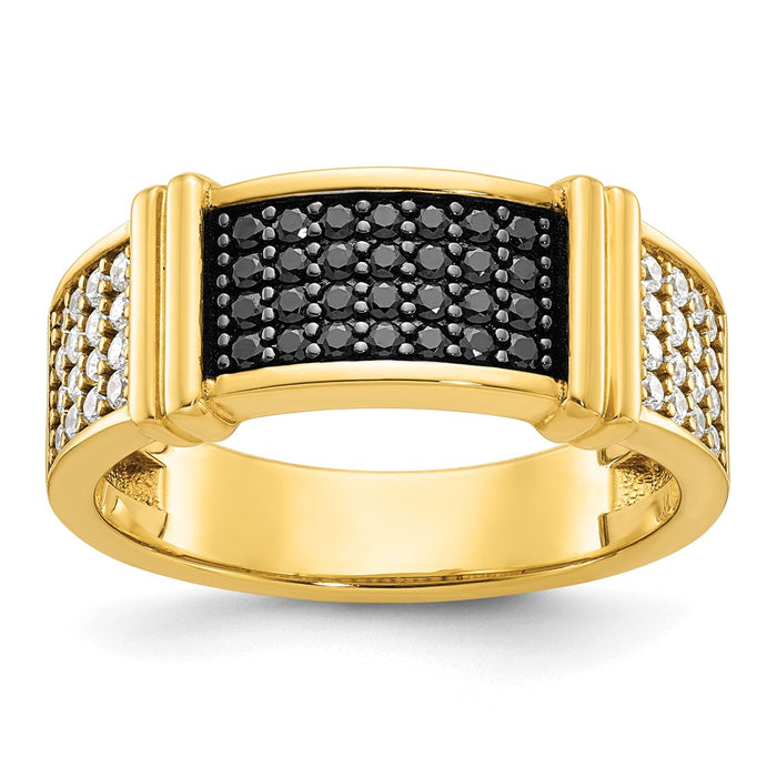 14k IBGoodman Men's Black and White Diamond Ring Mounting (B64214-4Y)