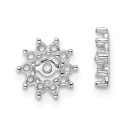10k White Gold Fancy Diamond Earring Jacket Mountings (EJM5322-040-1W)