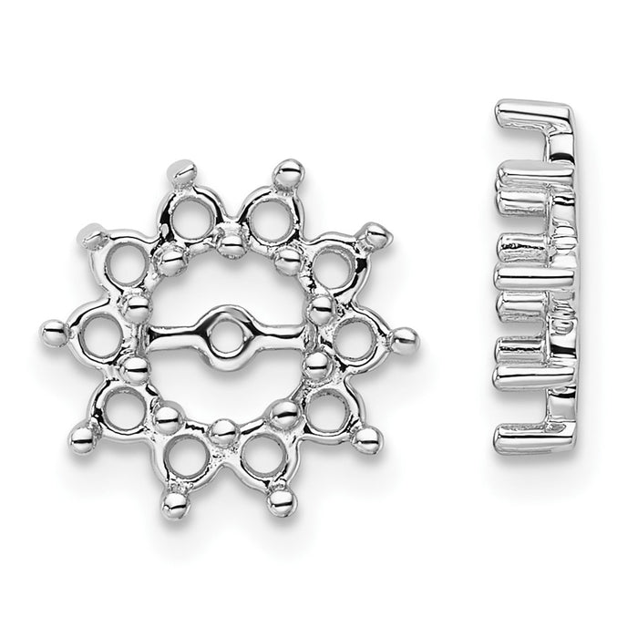 10k White Gold Fancy Diamond Earring Jacket Mountings (EJM5324-075-1W)