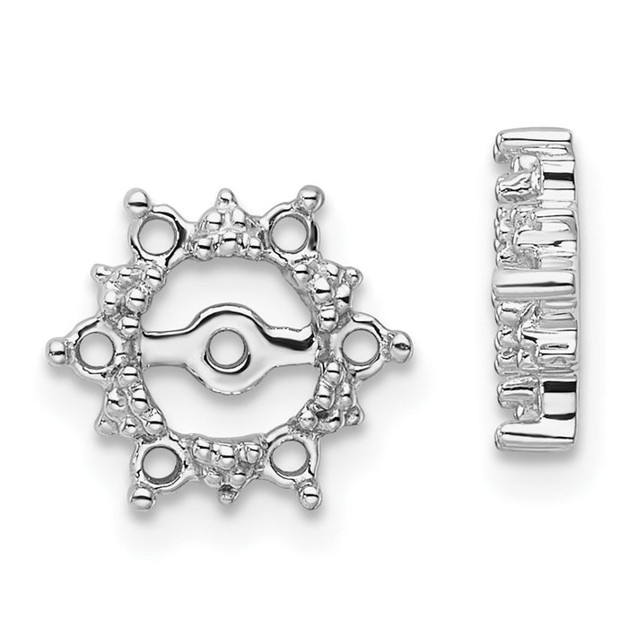 14k White Gold Fancy Diamond Earring Jacket Mountings (EJM5330-025-W)