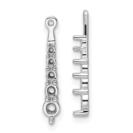 14k White Gold 5-Stone Dangle Diamond Earring Jacket Mountings (EJM5338-062-W)