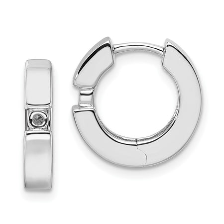 14k White Gold 2-2.7mm Round Hinged Hoop Earrings Mountings (EM5354-016-W)