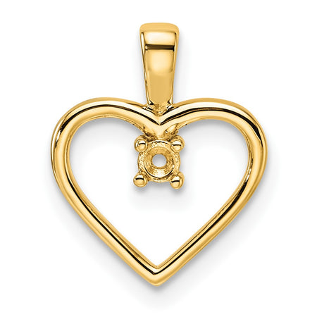 14k Heart Pendant .05ct. Mounting (PM4816-005-Y)