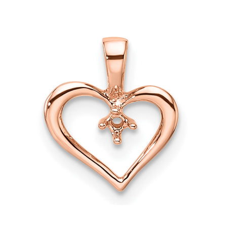 10k Rose Gold Heart Pendant Mounting (PM4817-002-1R)