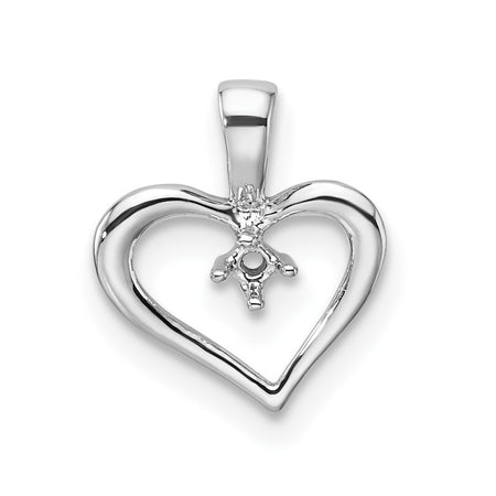 10k White Gold Heart Pendant Mounting (PM4817-002-1W)