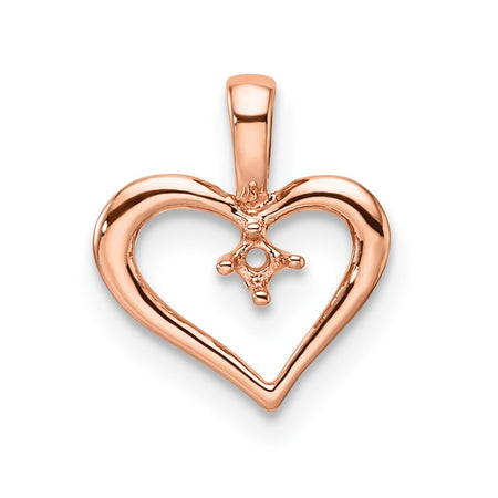14k Rose Gold Heart Pendant Mounting (PM4817-002-R)