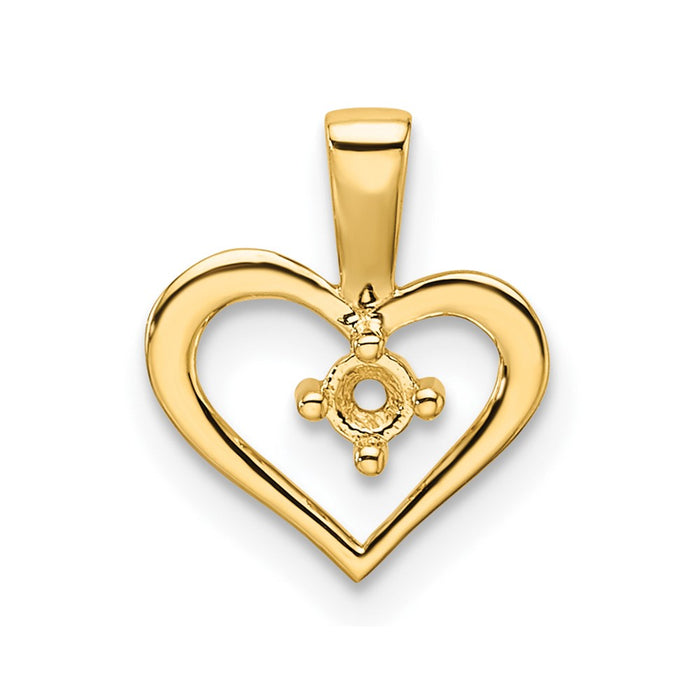 14k Heart Pendant Mounting (PM4817-002-Y)