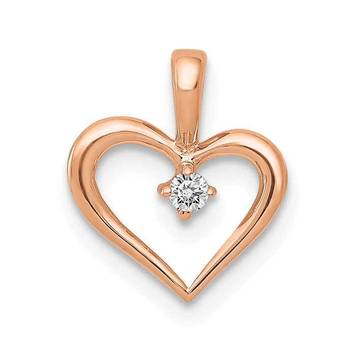 14k Rose Gold Heart Pendant .05ct. Mounting (PM4817-005-R)