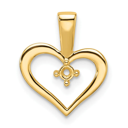 14k Heart Pendant .05ct. Mounting (PM4817-005-Y)