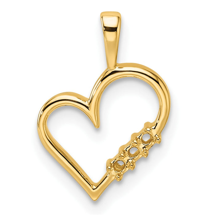 14k Heart Pendant Mounting (PM4818-005-Y)