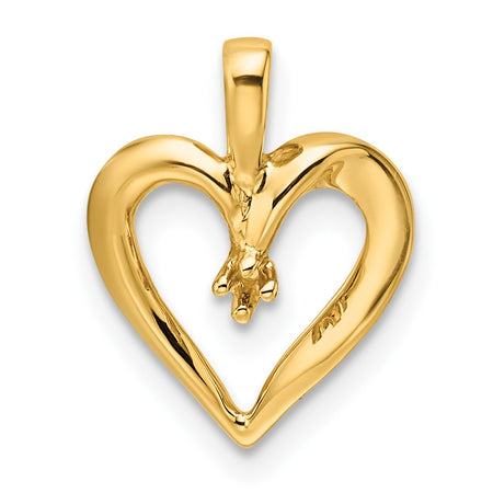 14k Heart Pendant Mounting (PM4819-001-Y)
