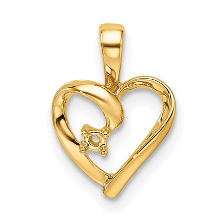 14k Heart Pendant Mounting (PM4820-002-Y)