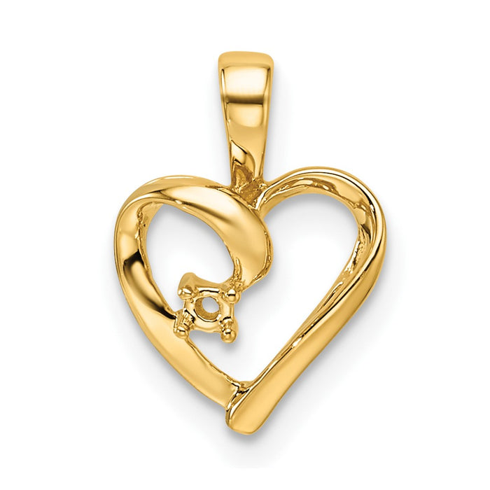14k Heart Pendant Mounting (PM4820-002-Y)