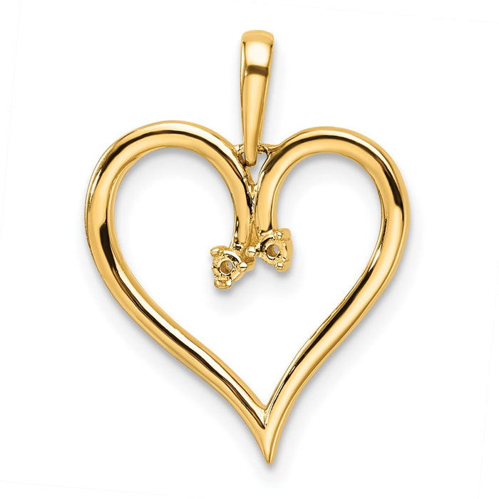 14k Heart Pendant Mounting (PM4821-002-Y)