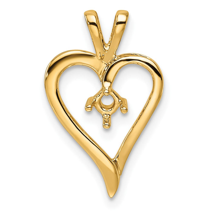 14k Heart Pendant Mounting (PM4823-010-Y)