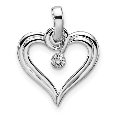 14k White Gold Heart Pendant Mounting (PM4824-001-W)