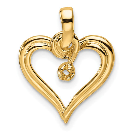 14k Heart Pendant Mounting (PM4824-001-Y)