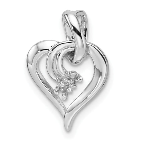 14k White Gold Diamond Fancy Heart Mounting (PM4827-004-W)