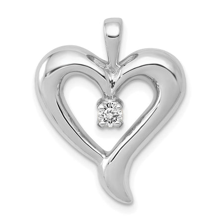 14k White Gold Heart Pendant Mounting (PM4830-010-W)