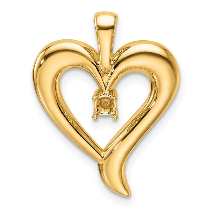 14k Heart Pendant Mounting (PM4830-010-Y)
