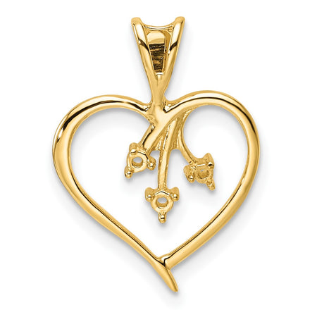 10K Heart Pendant Mounting (PM4832-005-1Y)
