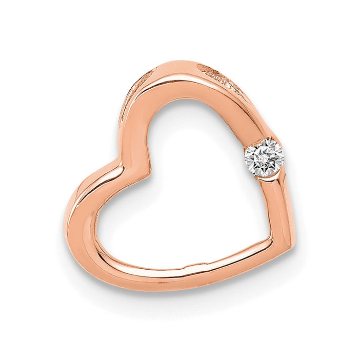 14k Rose Gold Heart Chain Slide Mounting (PM4837-002-R)