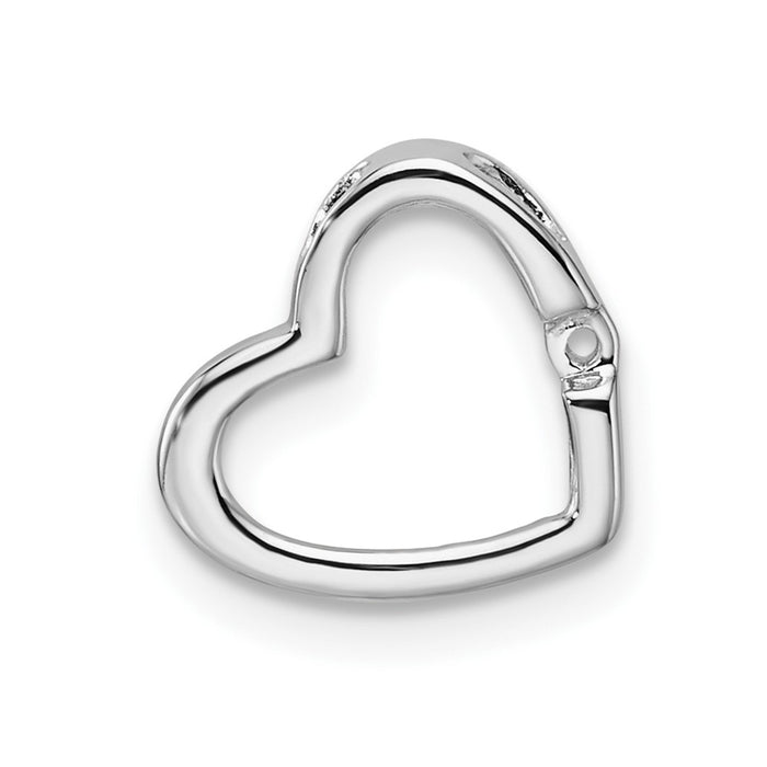 14k White Gold Heart Chain Slide Mounting (PM4837-002-W)