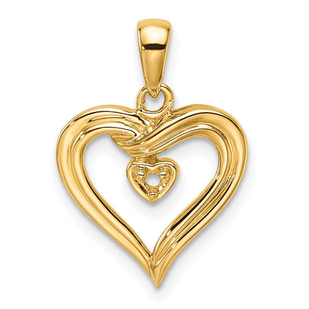 14k Heart Pendant Mounting (PM4843-002-Y)