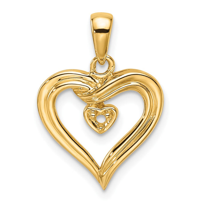 14k Heart Pendant Mounting (PM4843-002-Y)