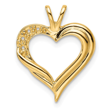10K Fancy Heart Pendant Mounting (PM4844-005-1Y)