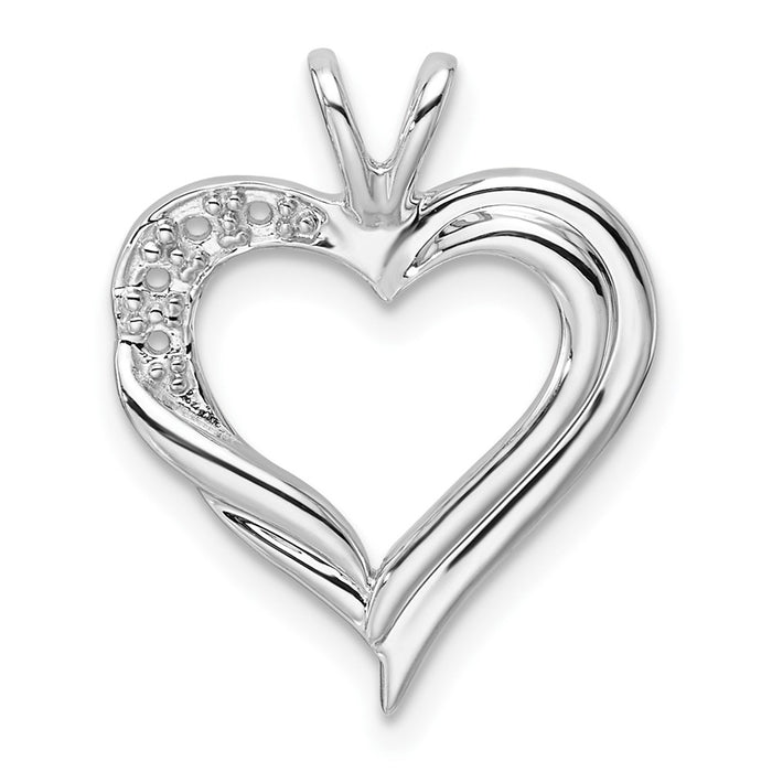 14k White Gold Fancy Heart Pendant Mounting (PM4844-005-W)