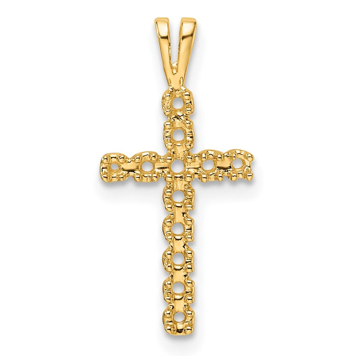 14k Latin Cross Pendant Mounting (PM4946-013-Y)