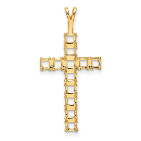 14k Latin Cross Pendant Mounting (PM4948-125-Y)