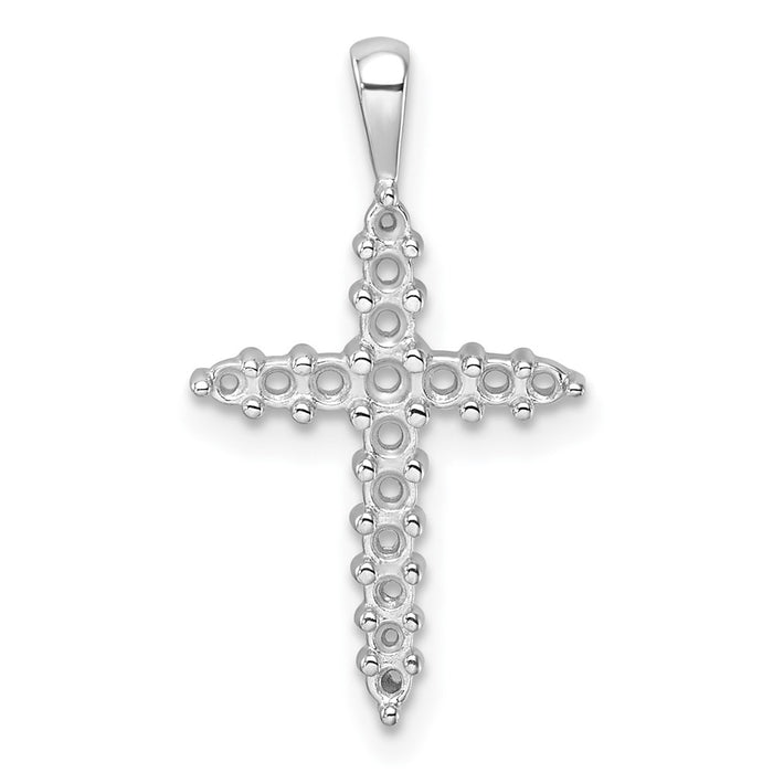 14k White Gold Diamond Cross Mounting (PM4949-050-W)
