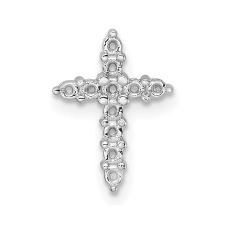 14k White Gold Diamond Cross Pendant Mounting (PM4950-033-W)