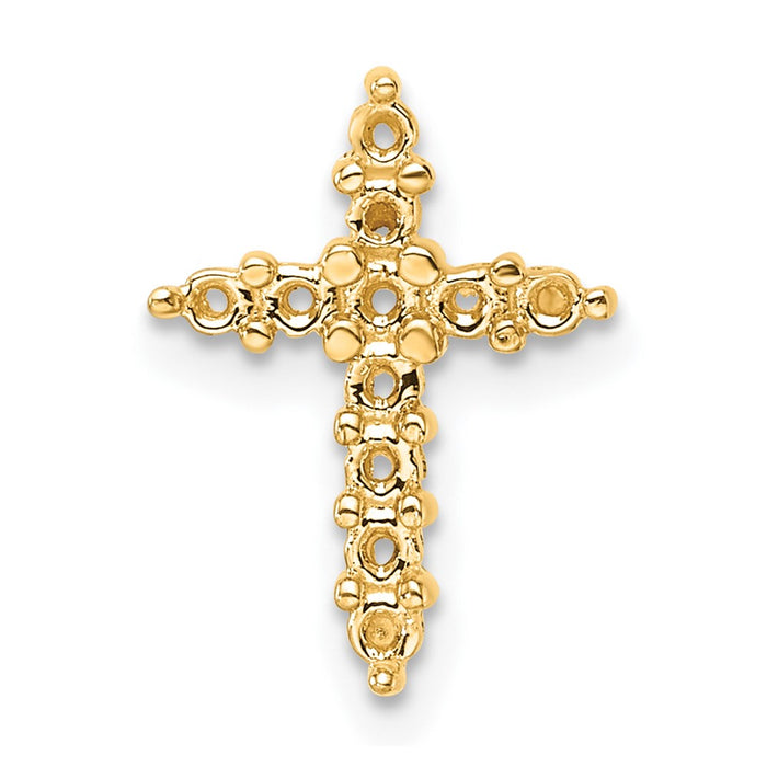 14k Diamond Cross Pendant Mounting (PM4950-033-Y)
