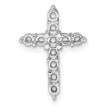 14k White Gold Diamond Cross Chain Slide Mounting (PM4951-075-W)