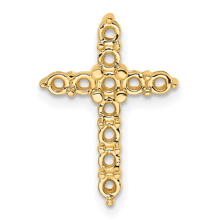 14k Diamond Cross Chain Slide Mounting (PM4951-075-Y)